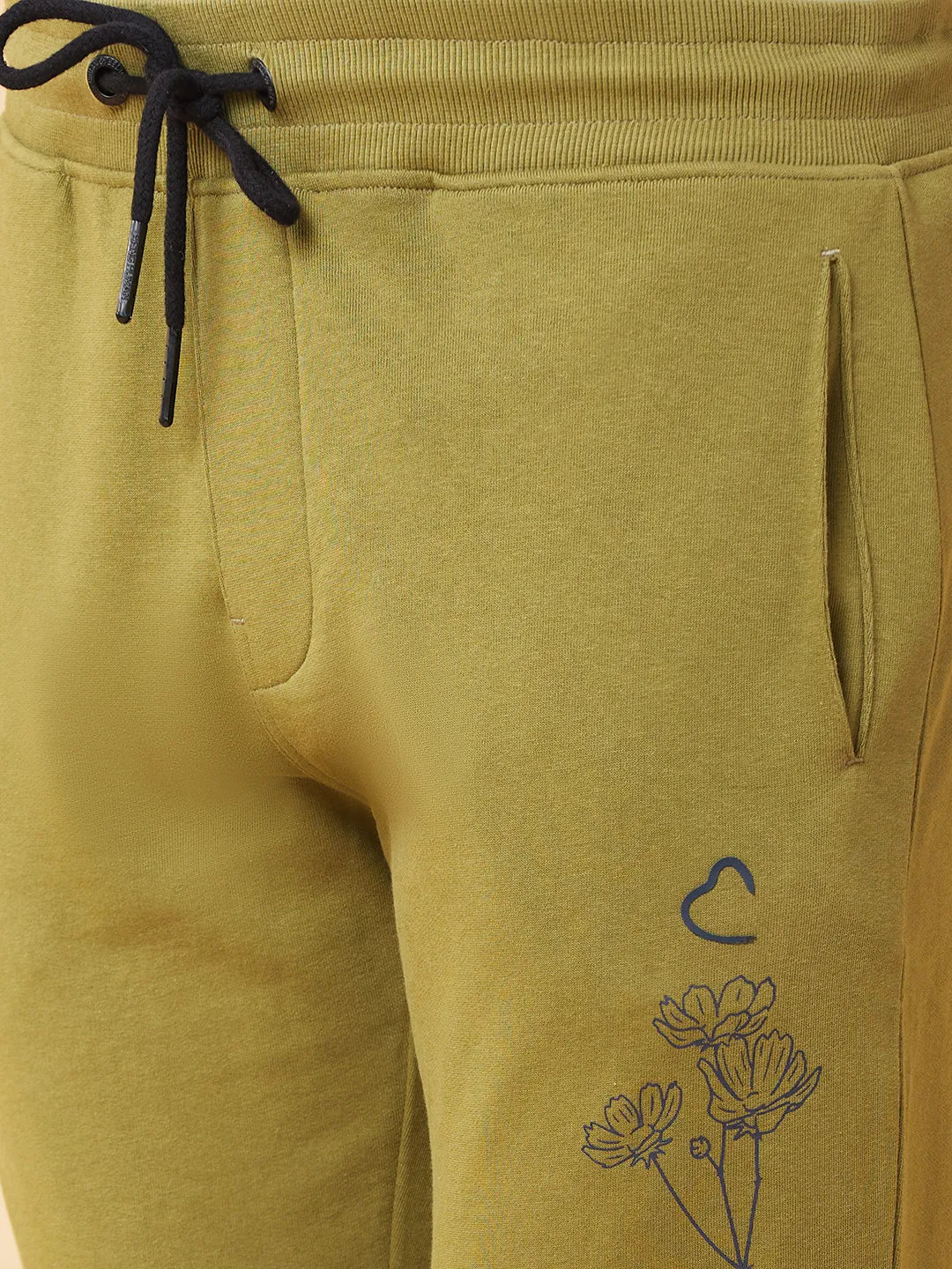 Olive Regular fit Men's Track Pants by Being Human Clothing