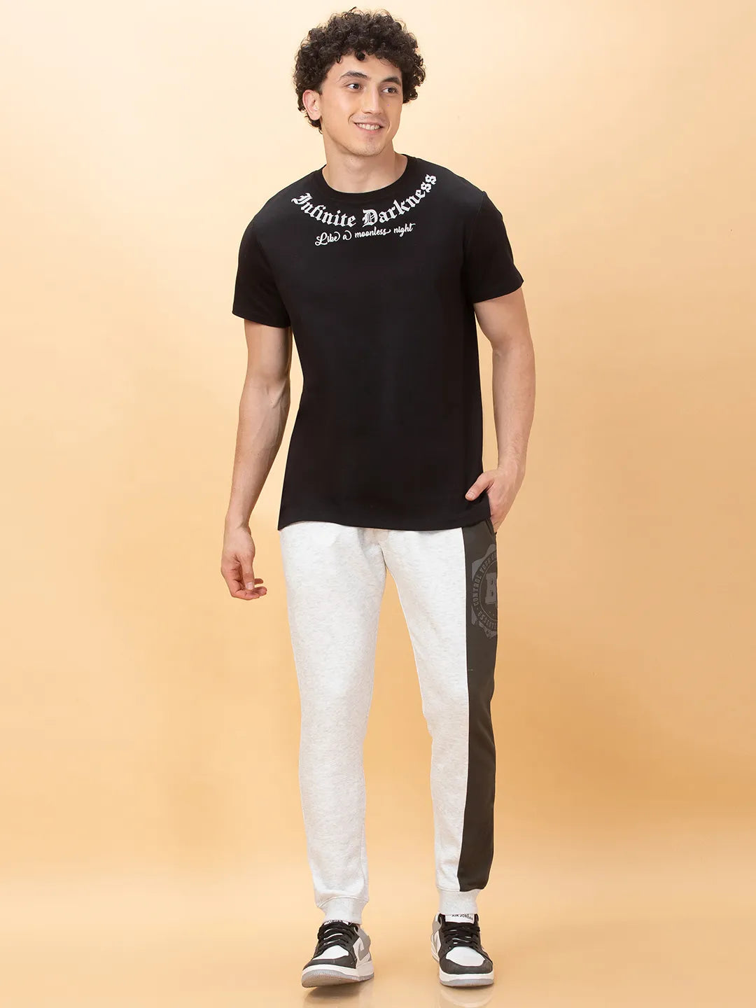 Regular Fit Ecru Melange Track Pants - Being Human clothing