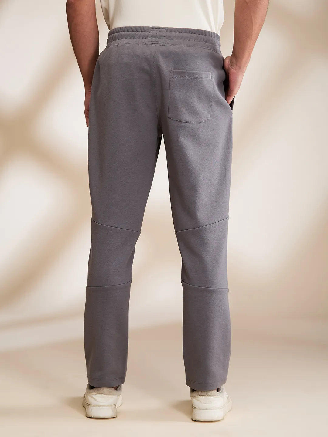 Grey Regular Fit Track Pants For Men By Being Human Clothing