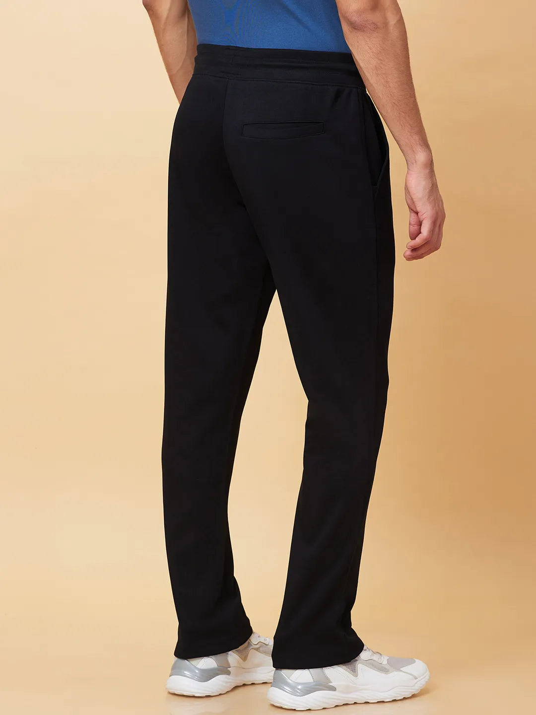 Black Regular Fit Track Pants For Men By Being Human Clothing