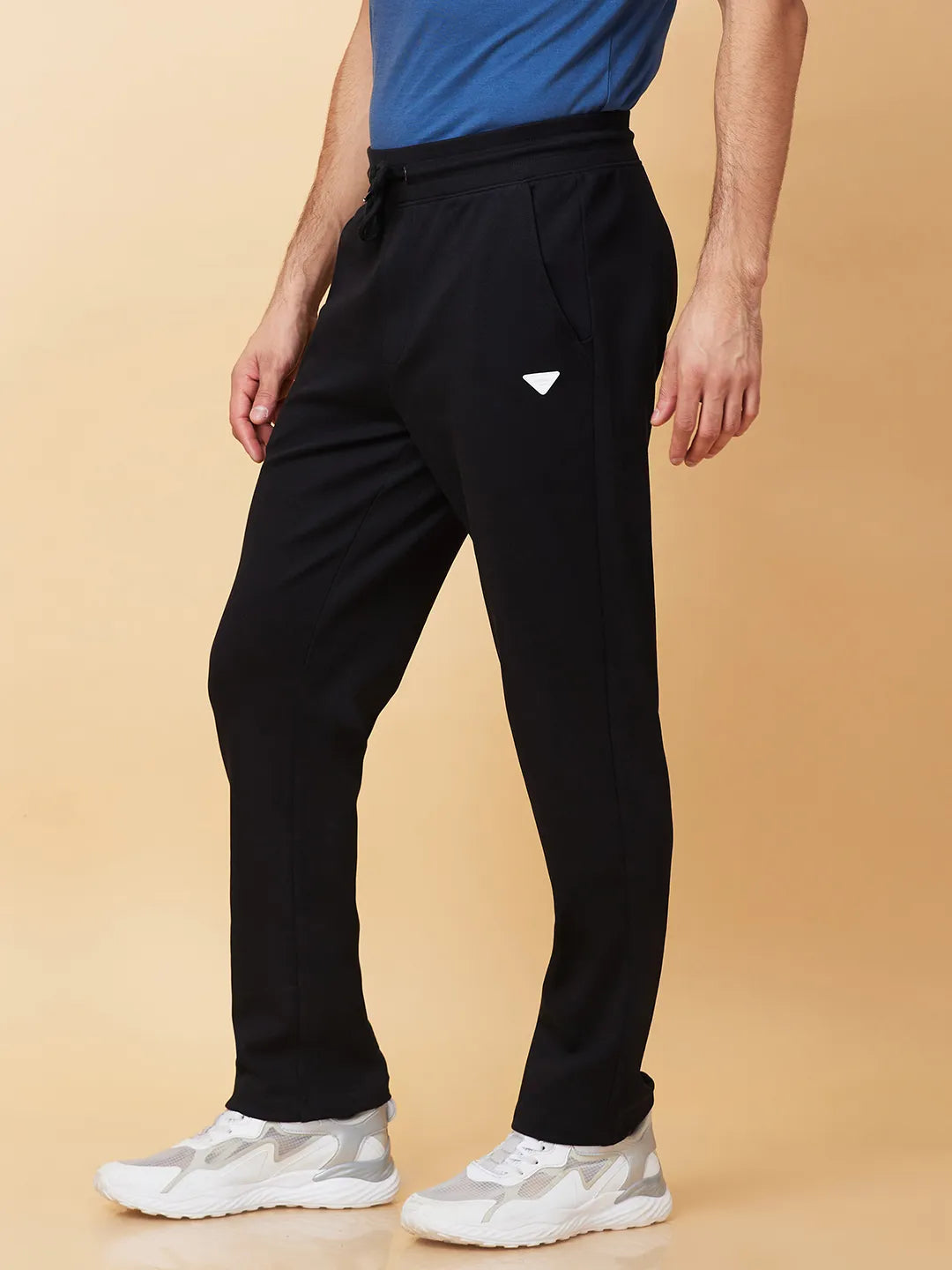 Black Regular Fit Track Pants For Men By Being Human Clothing