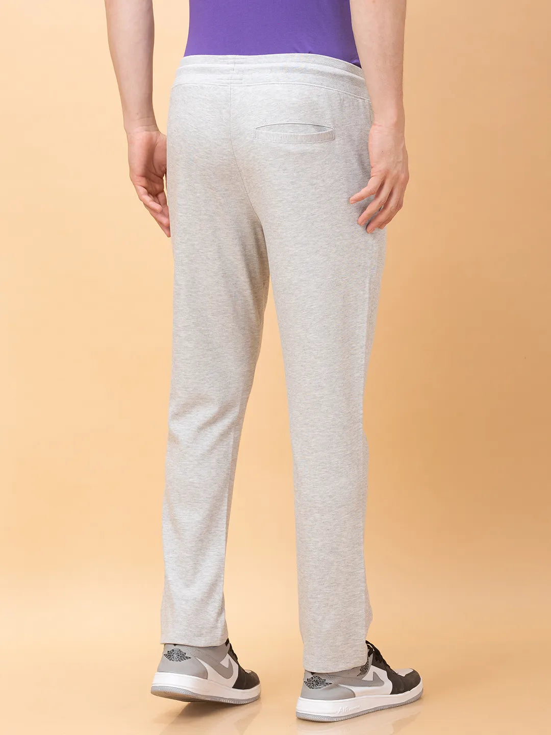 Grey Regular Fit Track Pants For Men By Being Human Clothing