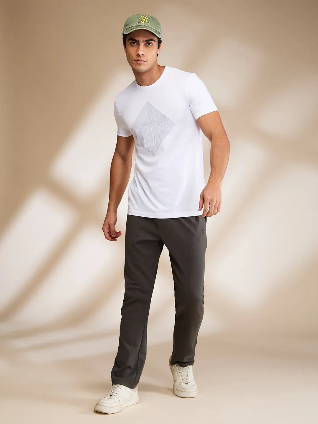 Green Regular Fit Track Pants For Men By Being Human Clothing