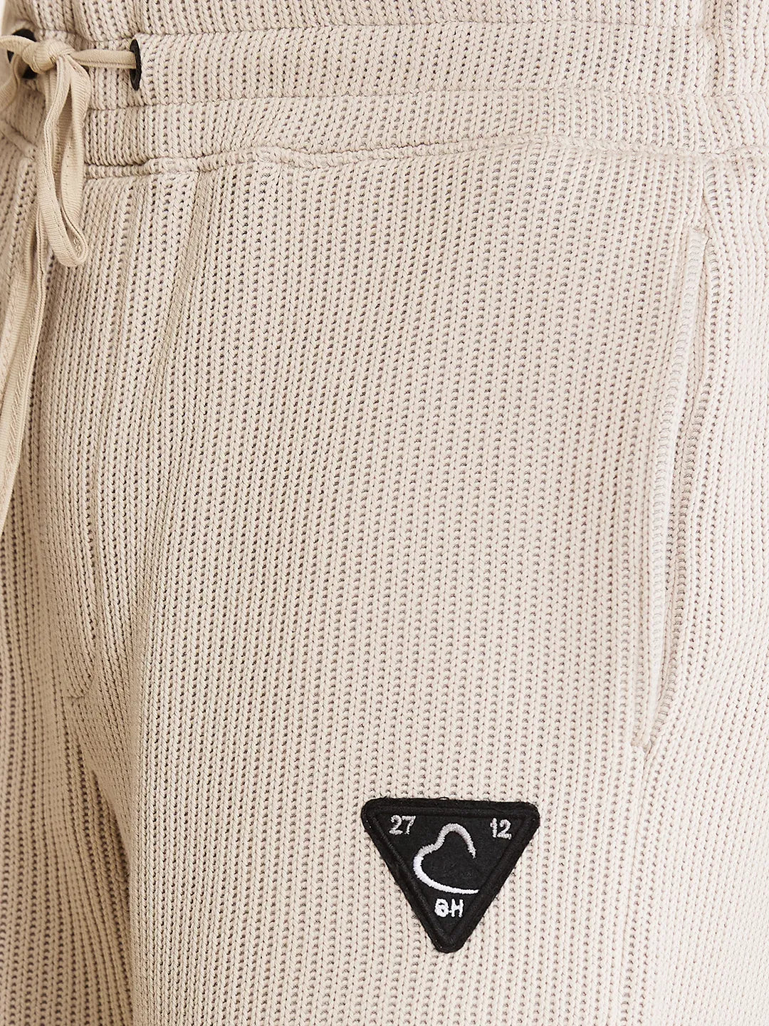 Beige Regular Fit Track Pants For Men By Being Human Clothing