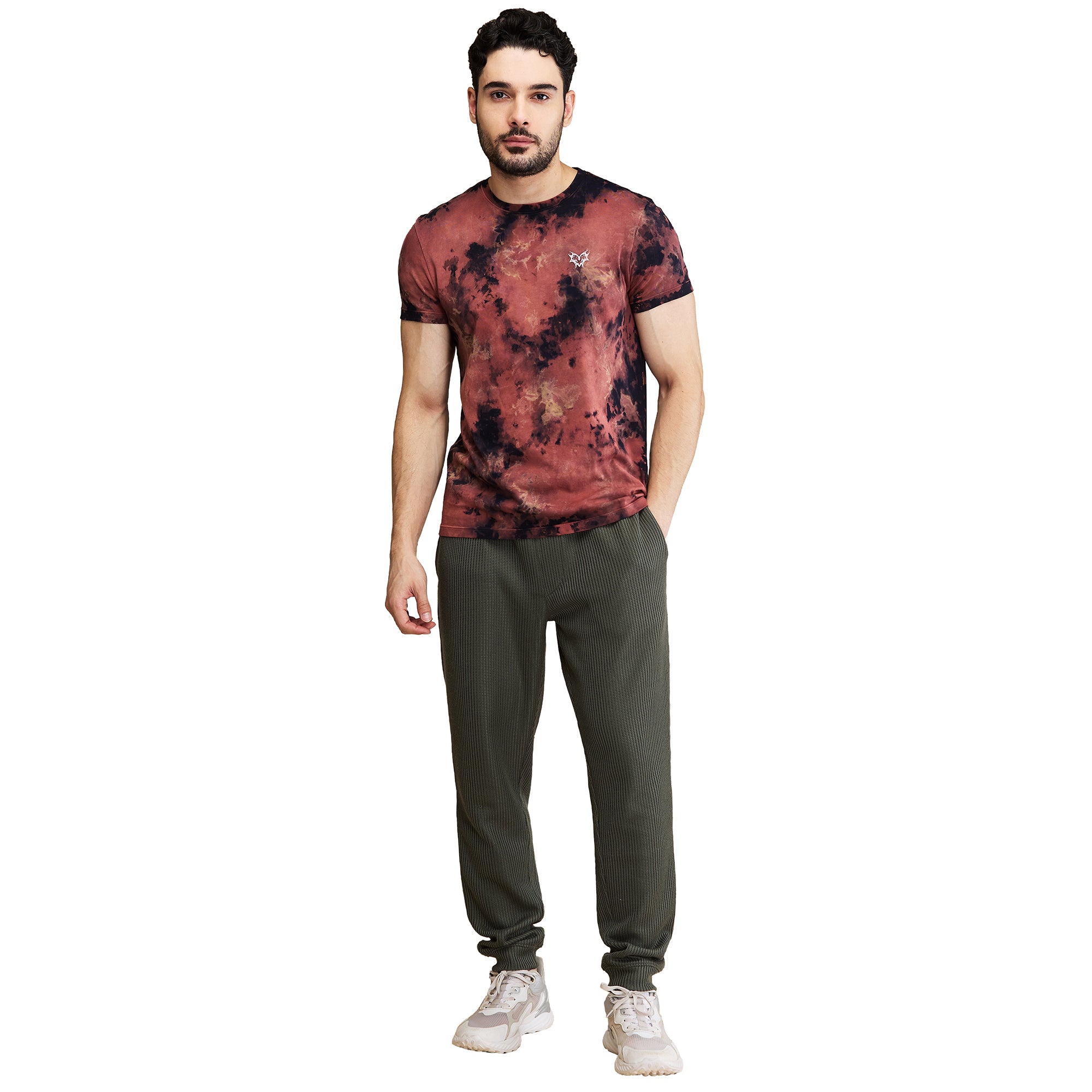 Olive Regular Fit Track Pants For Men By Being Human Clothing
