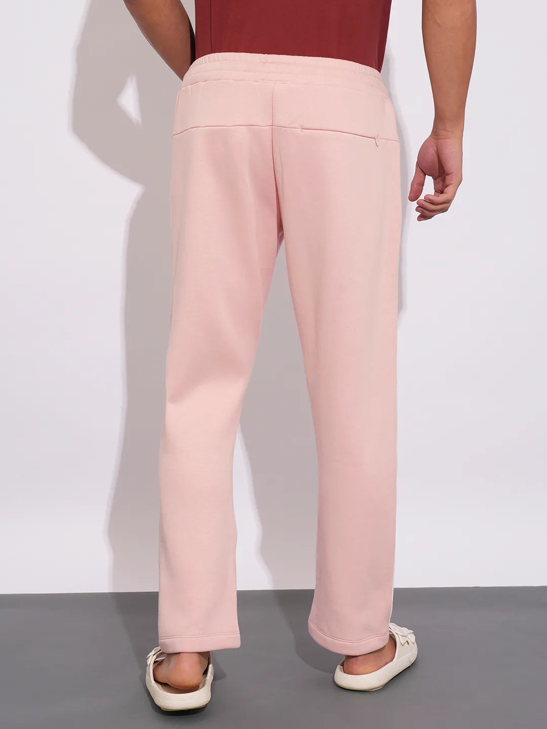 Pink Regular Fit Track Pants For Men By Being Human Clothing
