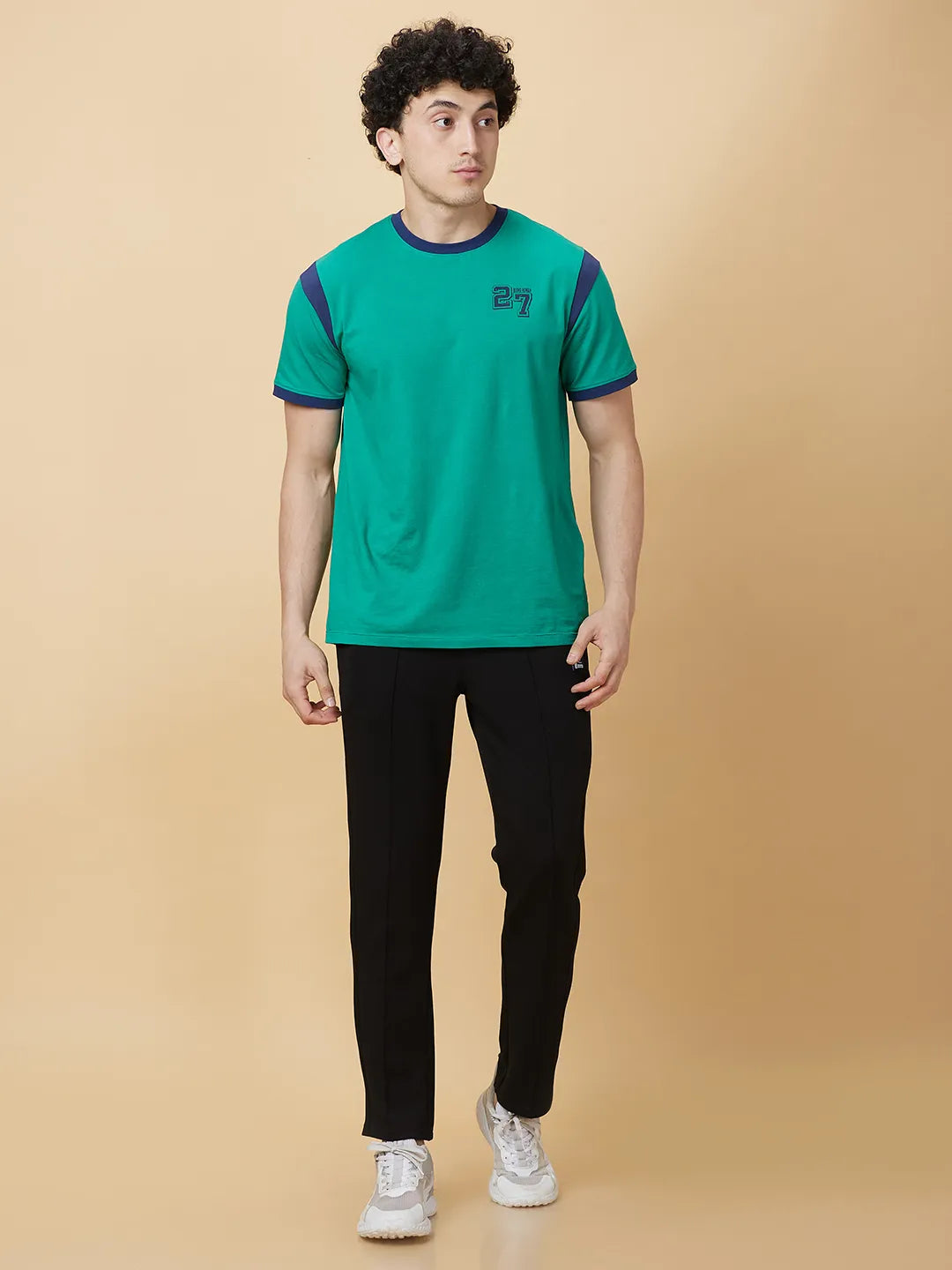 Black Regular fit Men's Track Pants by Being Human Clothing