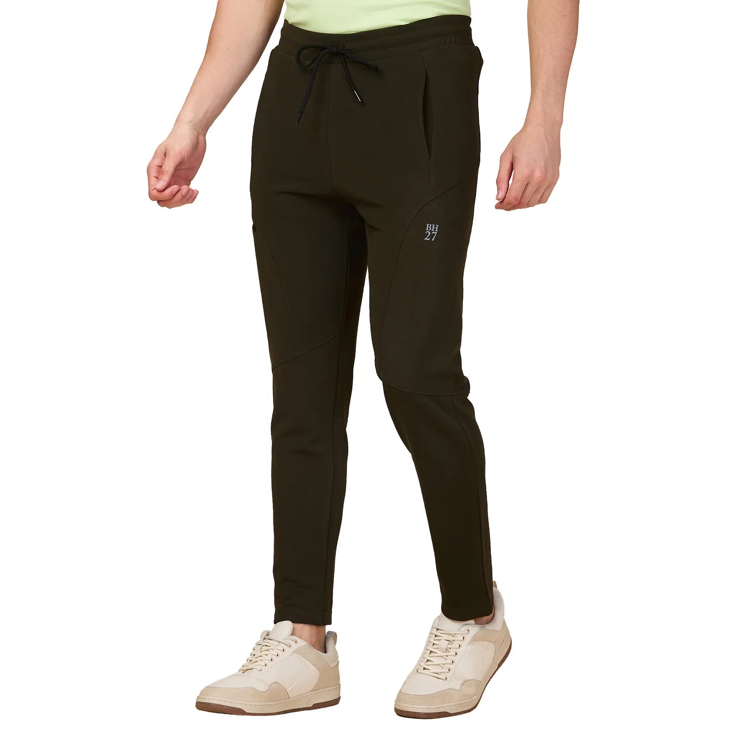 Olive Regular Fit Track Pants For Men By Being Human Clothing