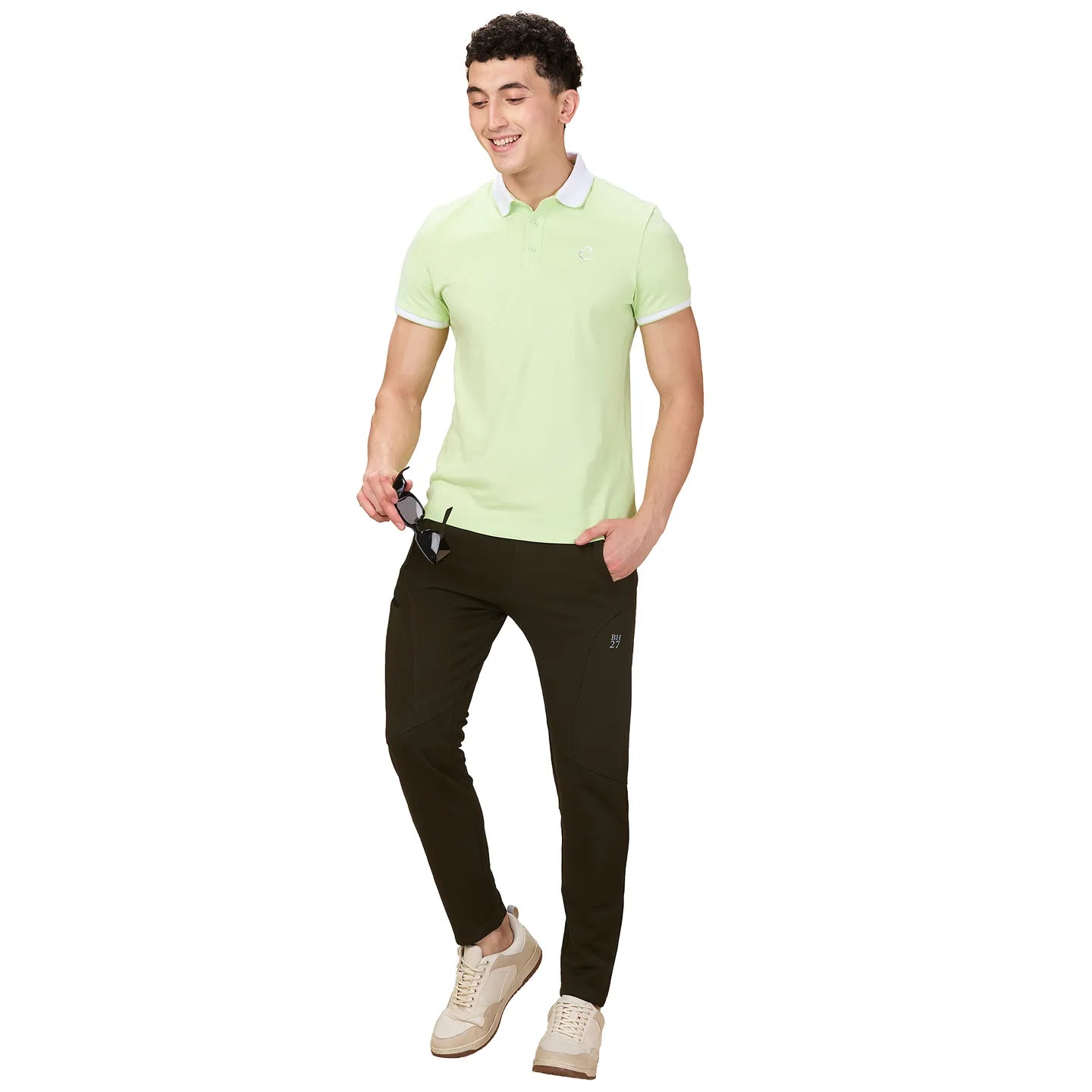 Olive Regular Fit Track Pants For Men By Being Human Clothing