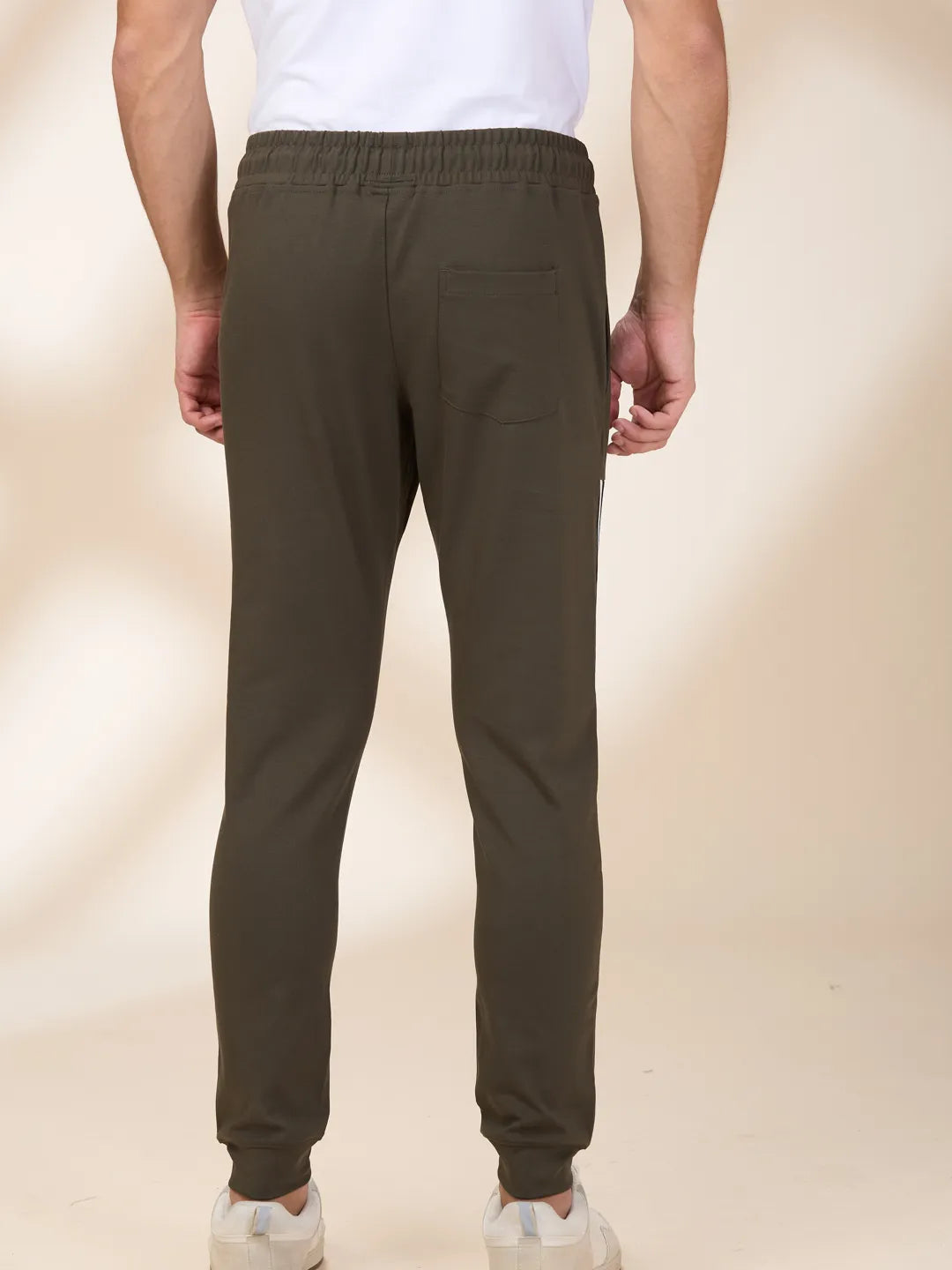 Olive Regular Fit Track Pants For Men By Being Human Clothing