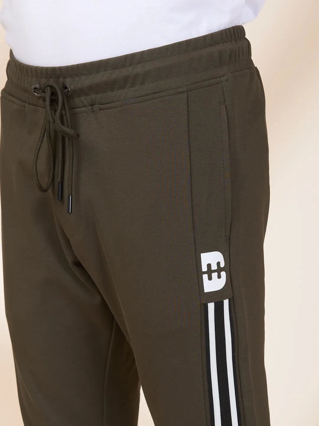 Olive Regular Fit Track Pants For Men By Being Human Clothing