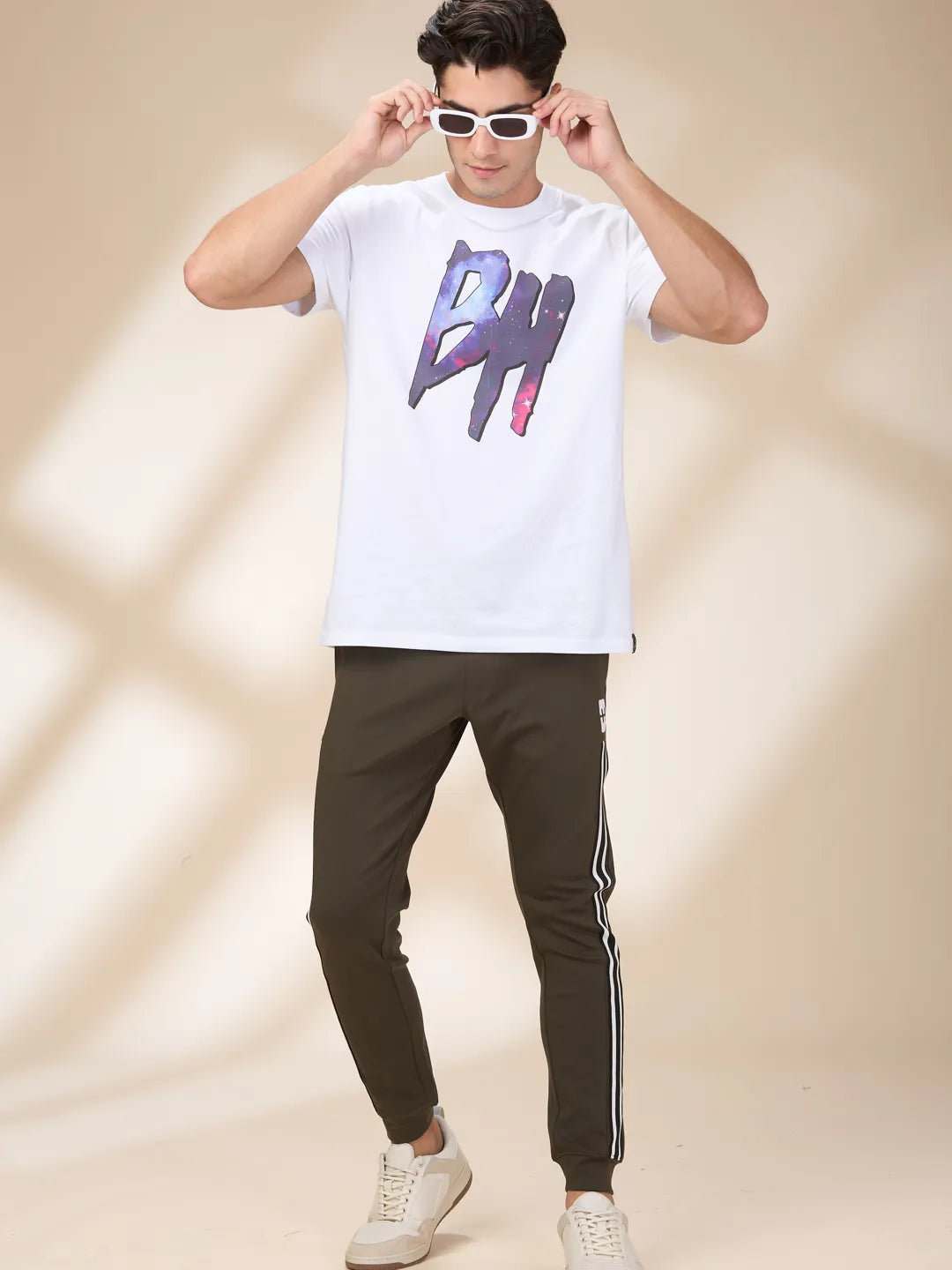 Olive Regular Fit Track Pants For Men By Being Human Clothing