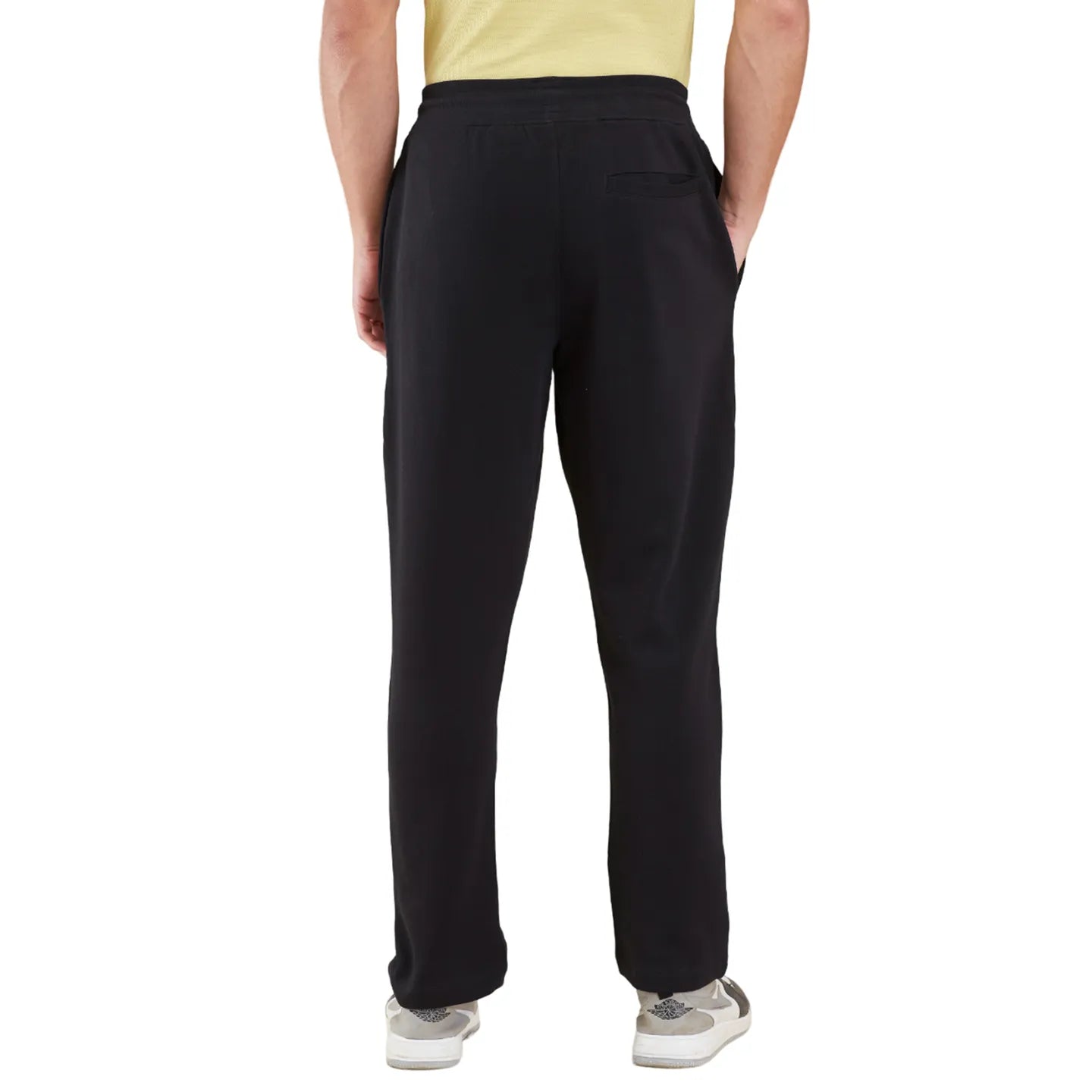 Black Regular Fit Track Pants For Men By Being Human Clothing