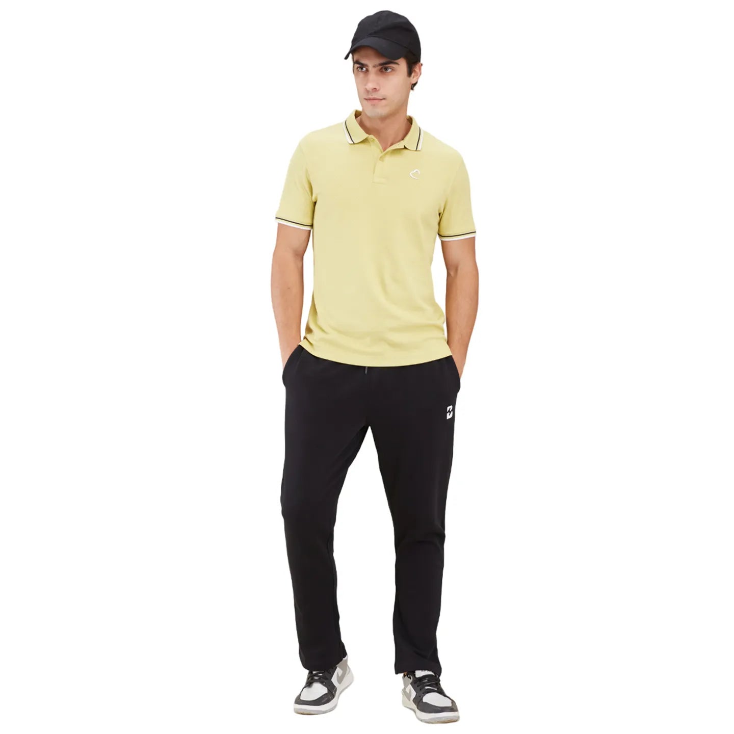 Black Regular Fit Track Pants For Men By Being Human Clothing