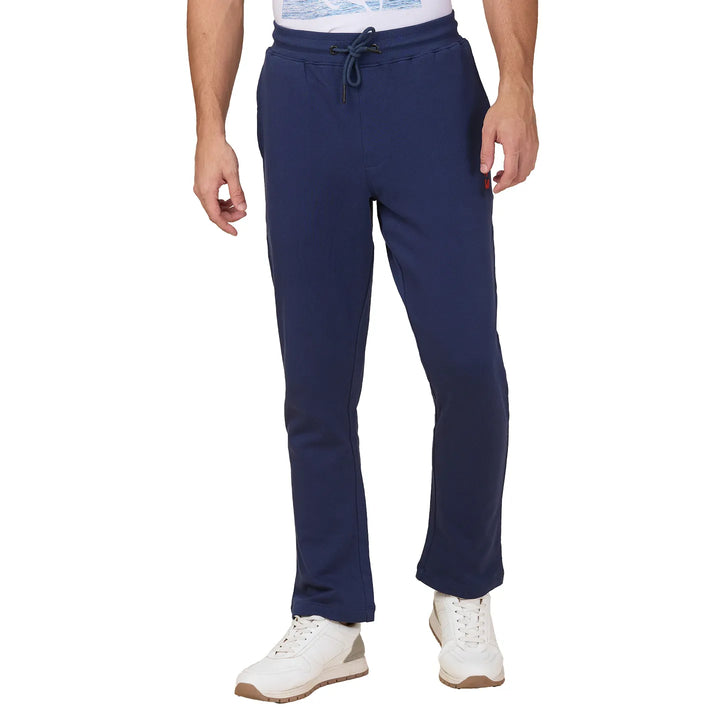 Midnight Blue Regular Fit Track Pants For Men By Being Human Clothing