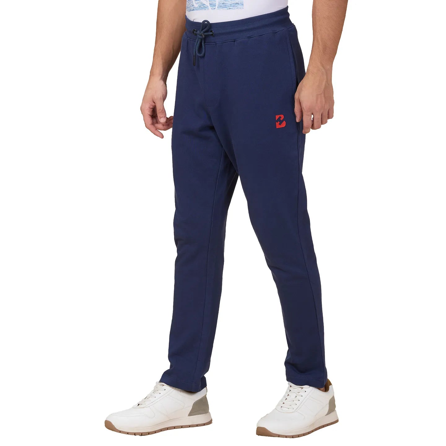 Midnight Blue Regular Fit Track Pants For Men By Being Human Clothing