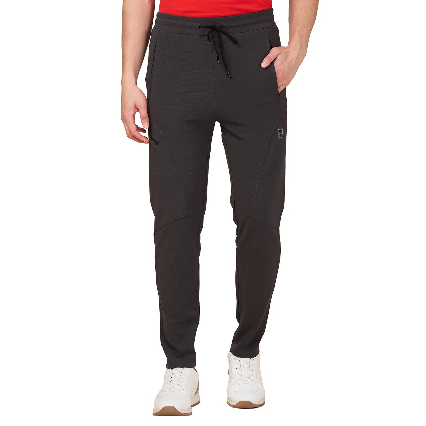 Grey Regular Fit Track Pants For Men By Being Human Clothing