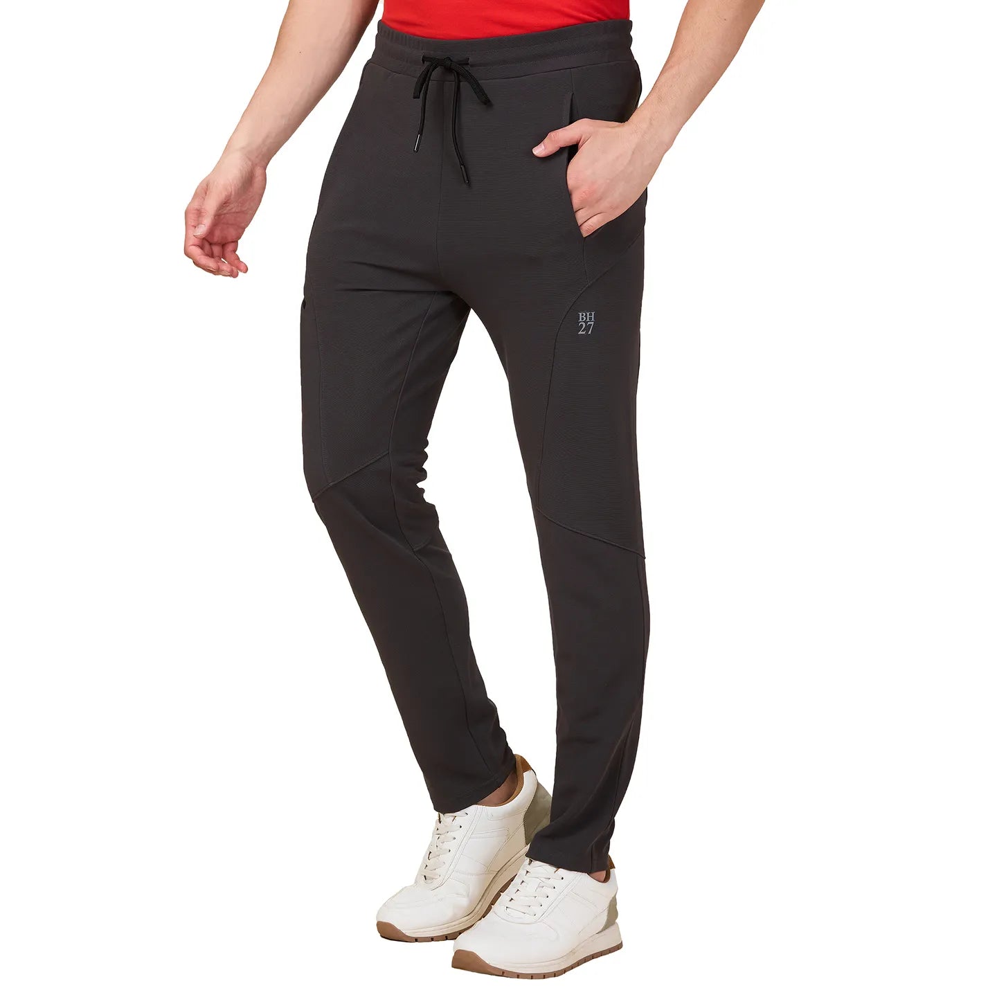 Grey Regular Fit Track Pants For Men By Being Human Clothing