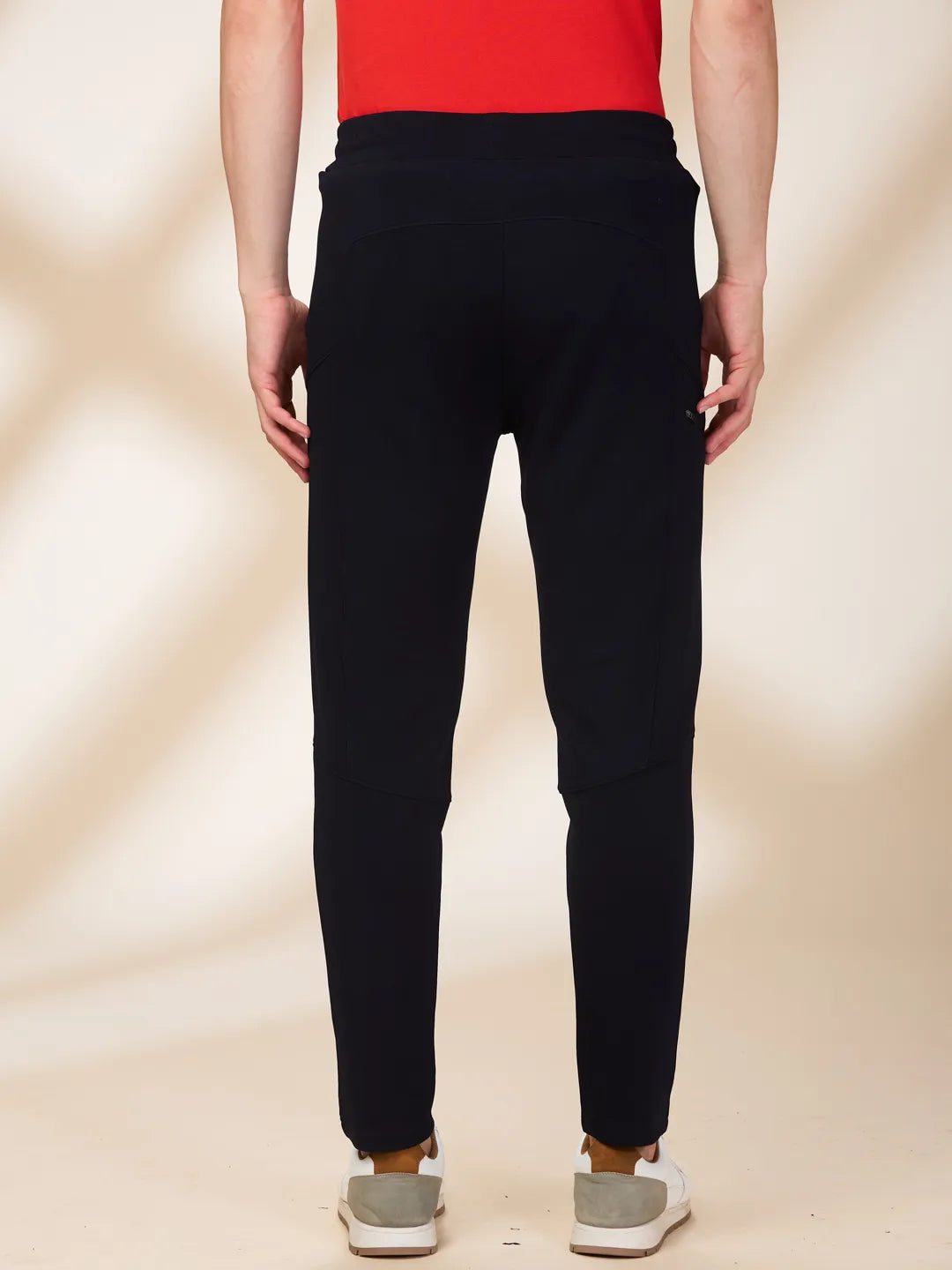 Navy Blue Regular Fit Track Pants For Men By Being Human Clothing