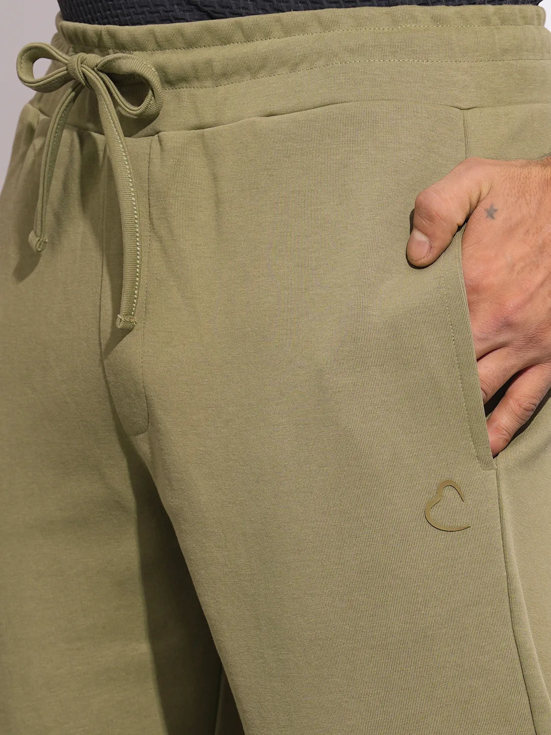 Olive Regular Fit Track Pants For Men By Being Human Clothing