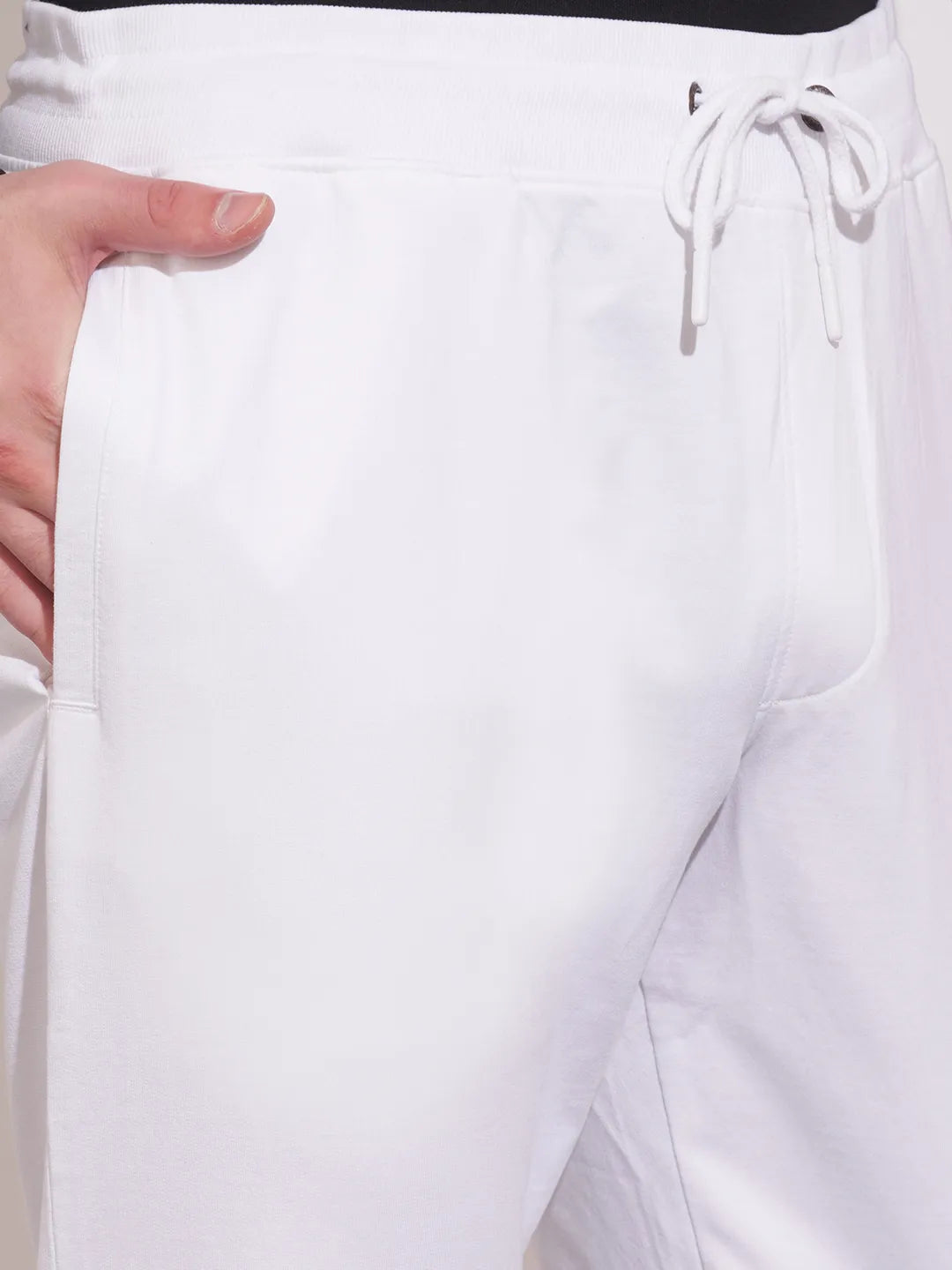 Men White Track Pants & Joggers by Being Human Clothing