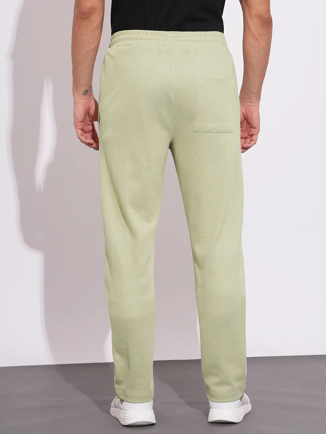 Men's Beige Mid-Rise Track Pants by Being Human Clothing