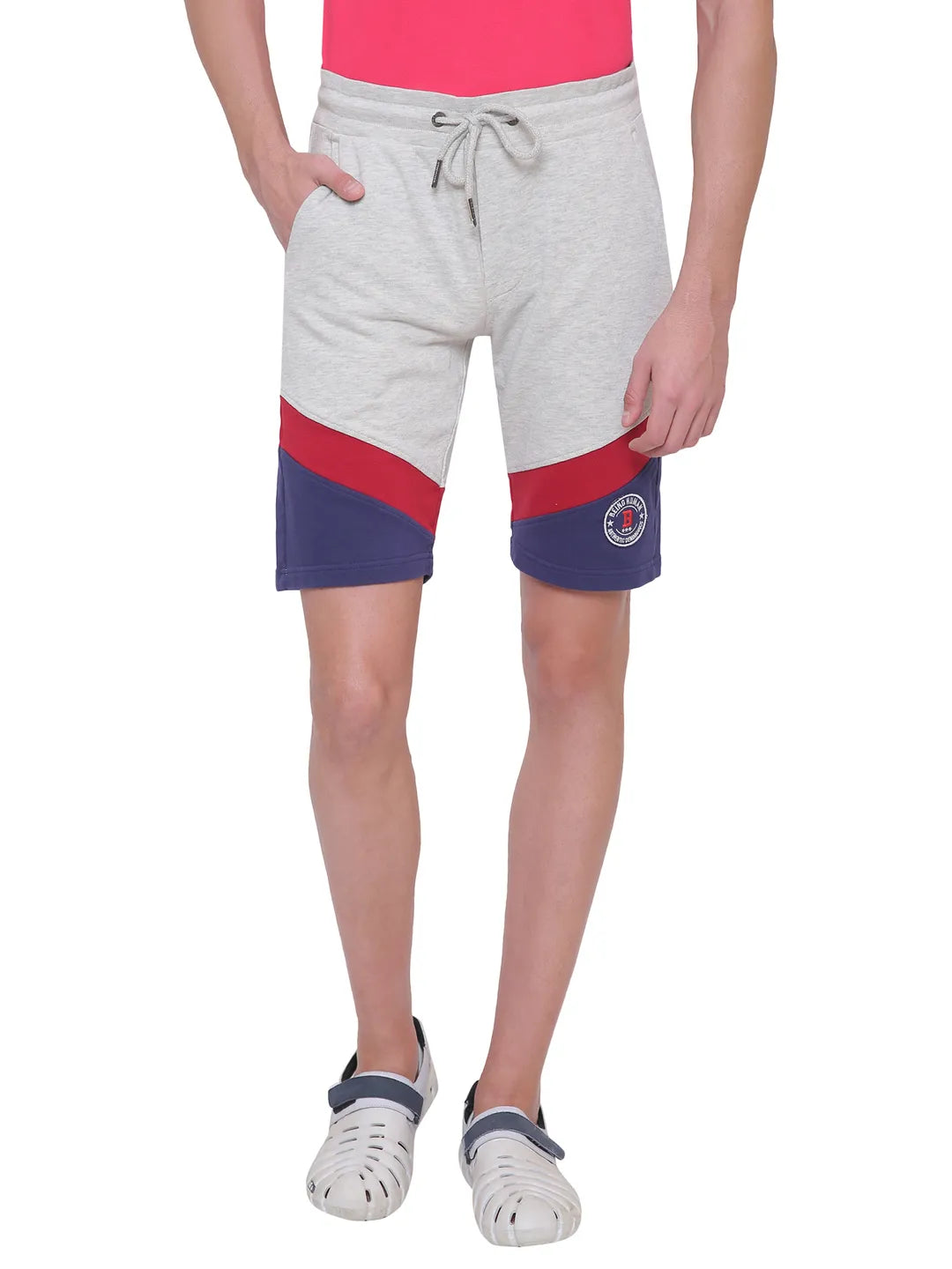 Beige Regular Fit Men's Shorts by Being Human Clothing