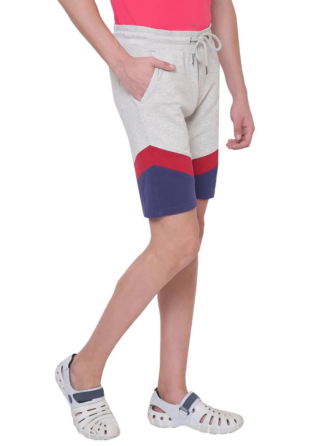 Beige Regular Fit Men's Shorts by Being Human Clothing