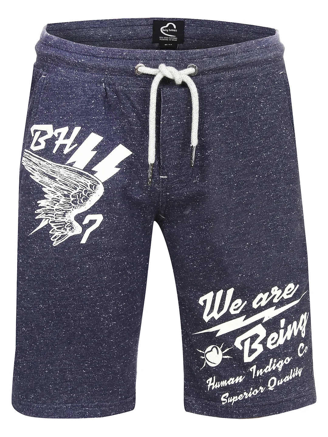 Being Human Clothing Men Regular Fit Shorts-Navy
