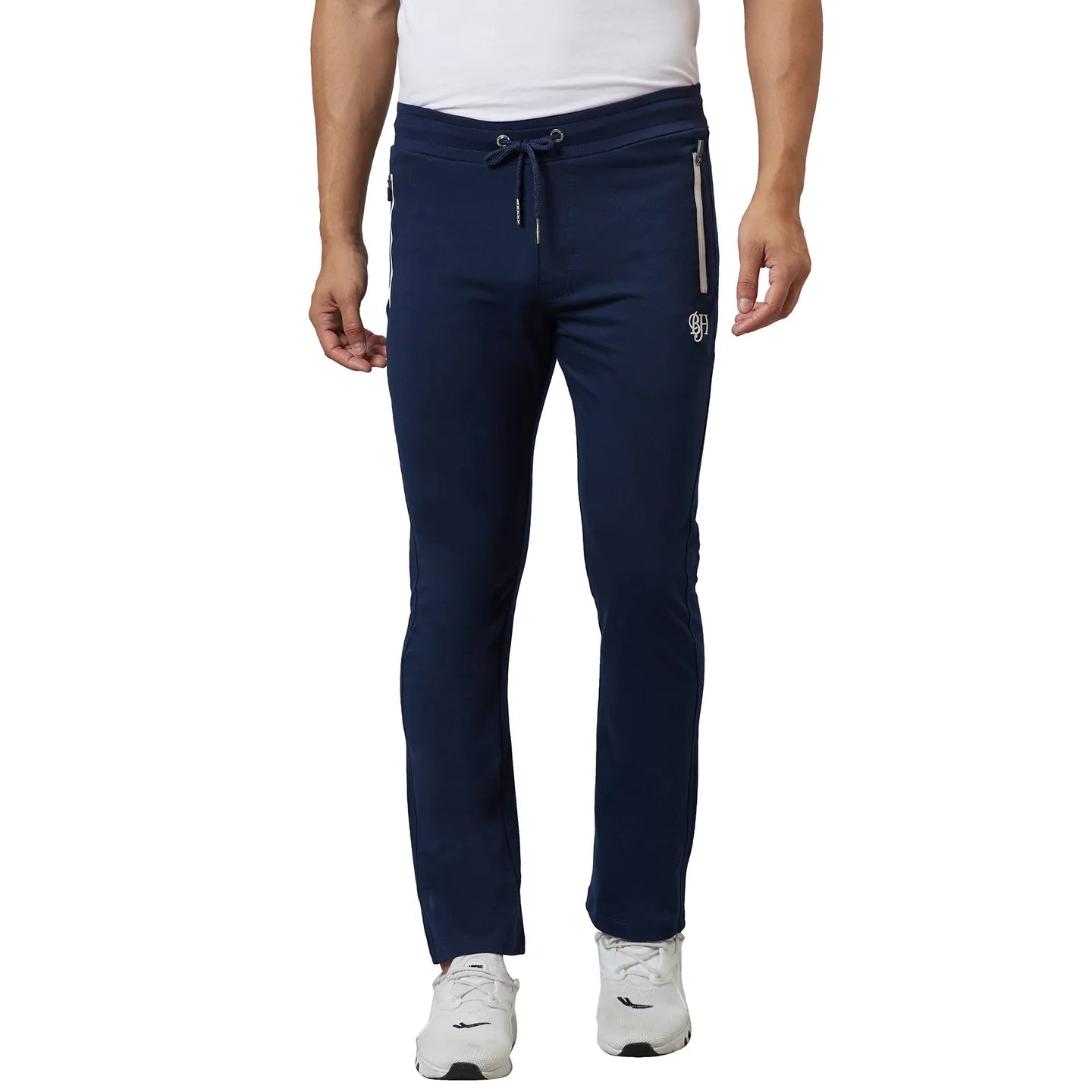 Navy Regular Fit Track Pants For Men By Being Human Clothing