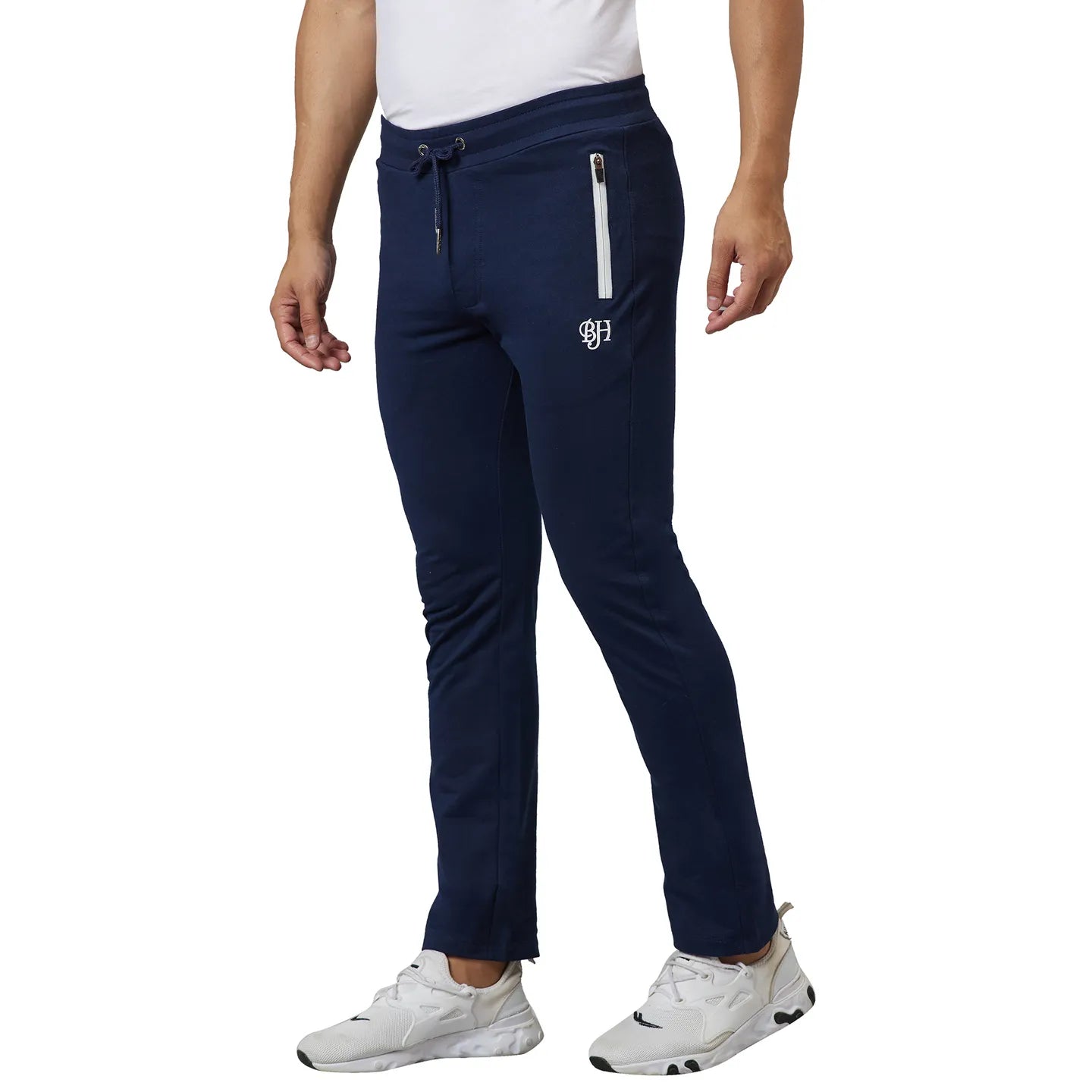 Navy Regular Fit Track Pants For Men By Being Human Clothing