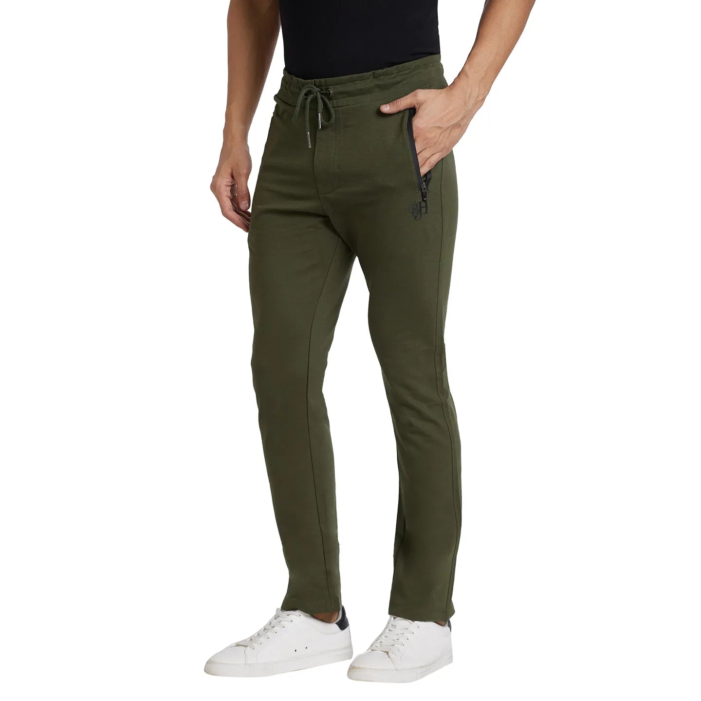Olive Regular Fit Men's Track Pants by Being Human Clothing