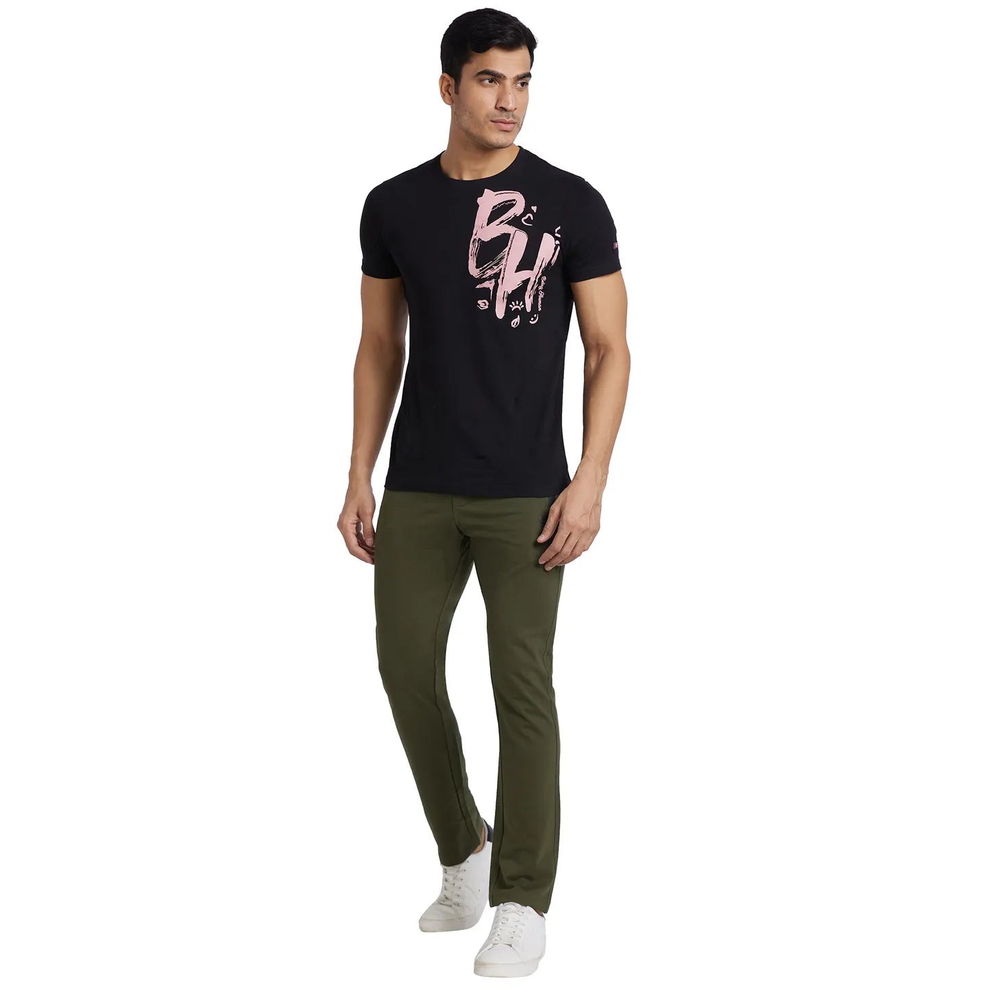 Olive Regular Fit Men's Track Pants by Being Human Clothing