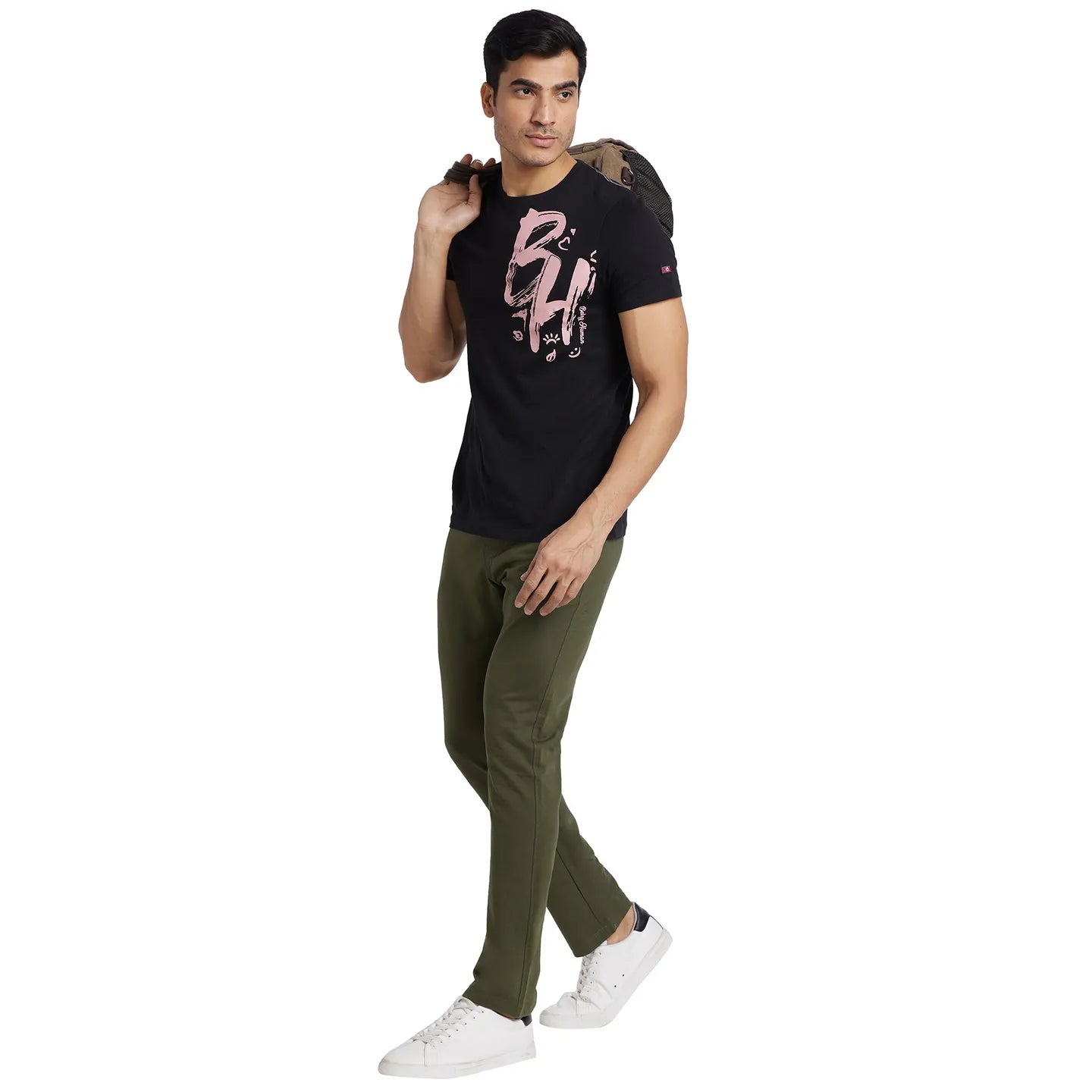Olive Regular Fit Men's Track Pants by Being Human Clothing
