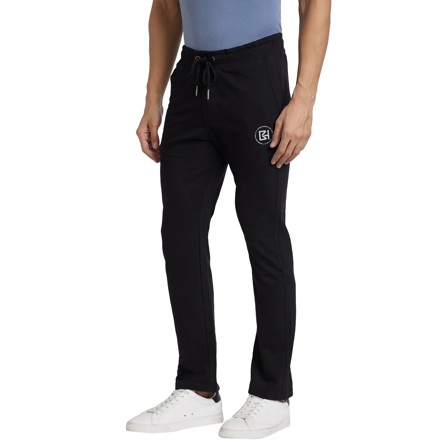 Black Regular Fit Men's Track Pants by Being Human Clothing