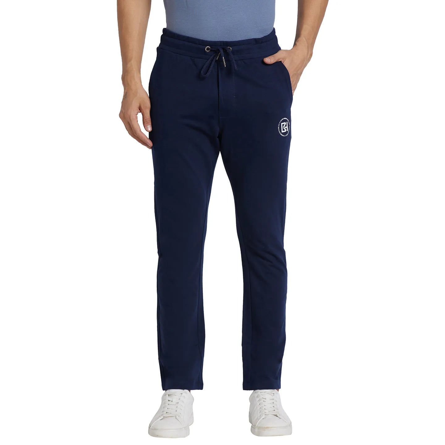 Navy Regular Fit Track Pants For Men By Being Human Clothing