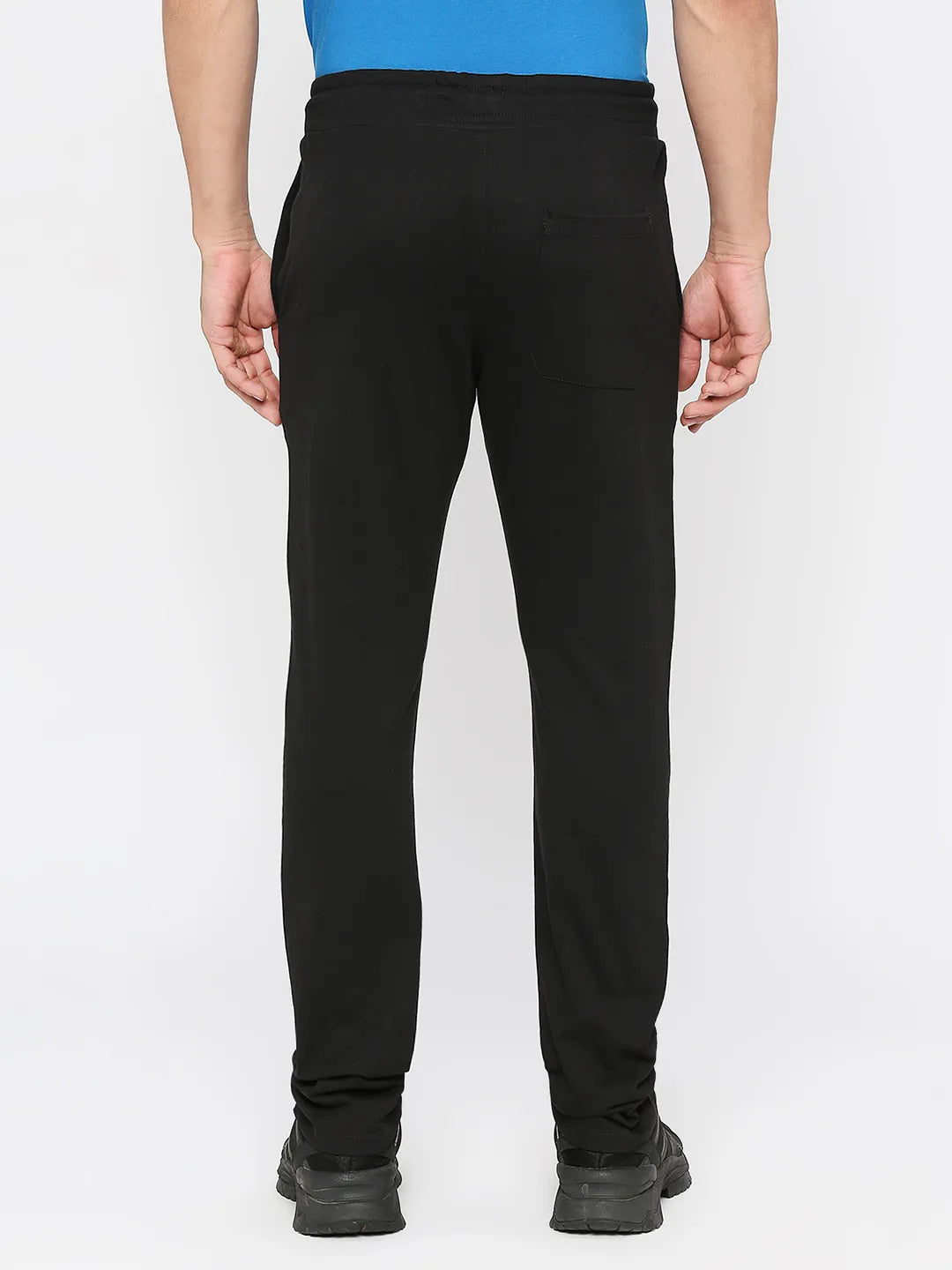 Black Regular Fit Men's Track Pants by Being Human Clothing