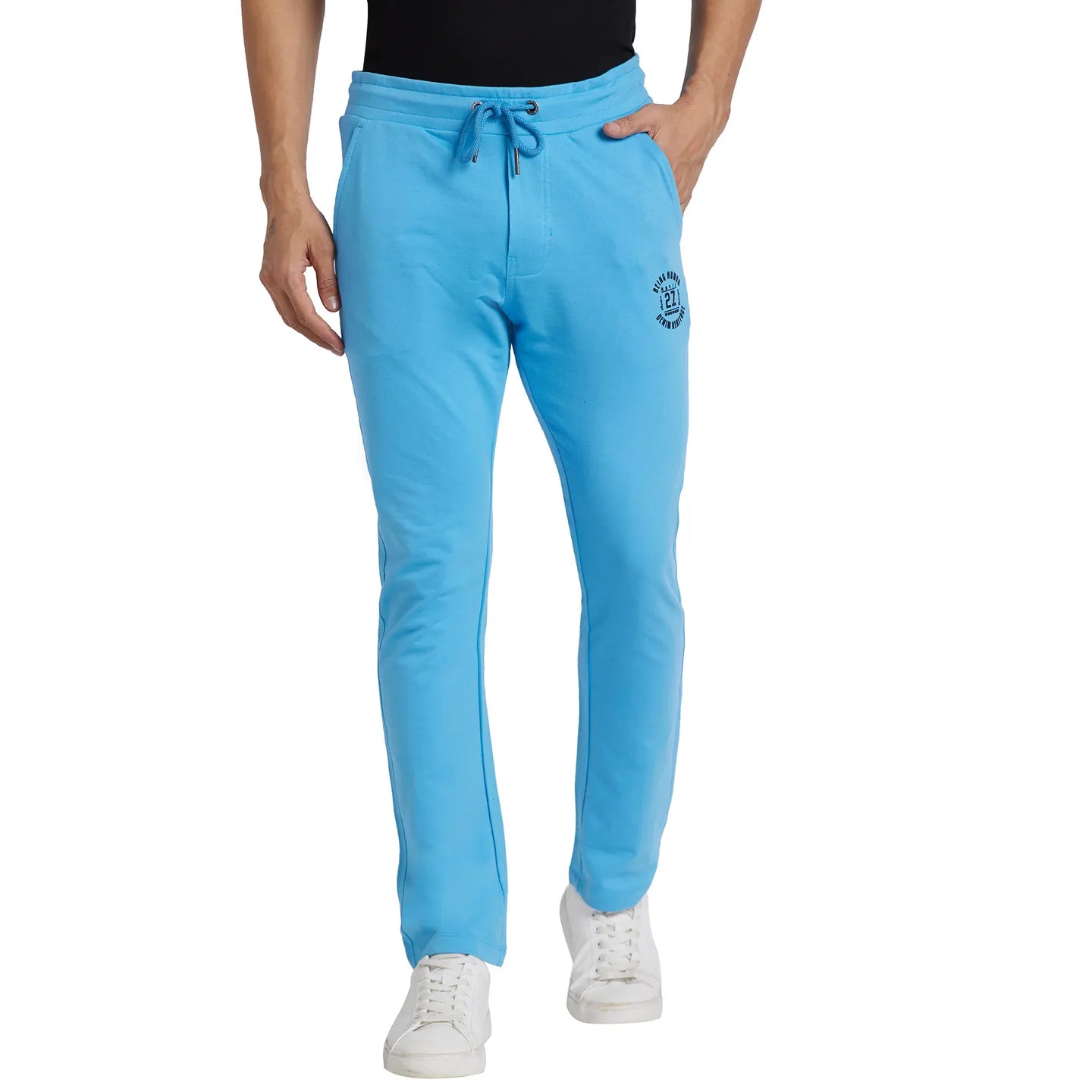 Blue Regular Fit Men's Track Pants by Being Human Clothing