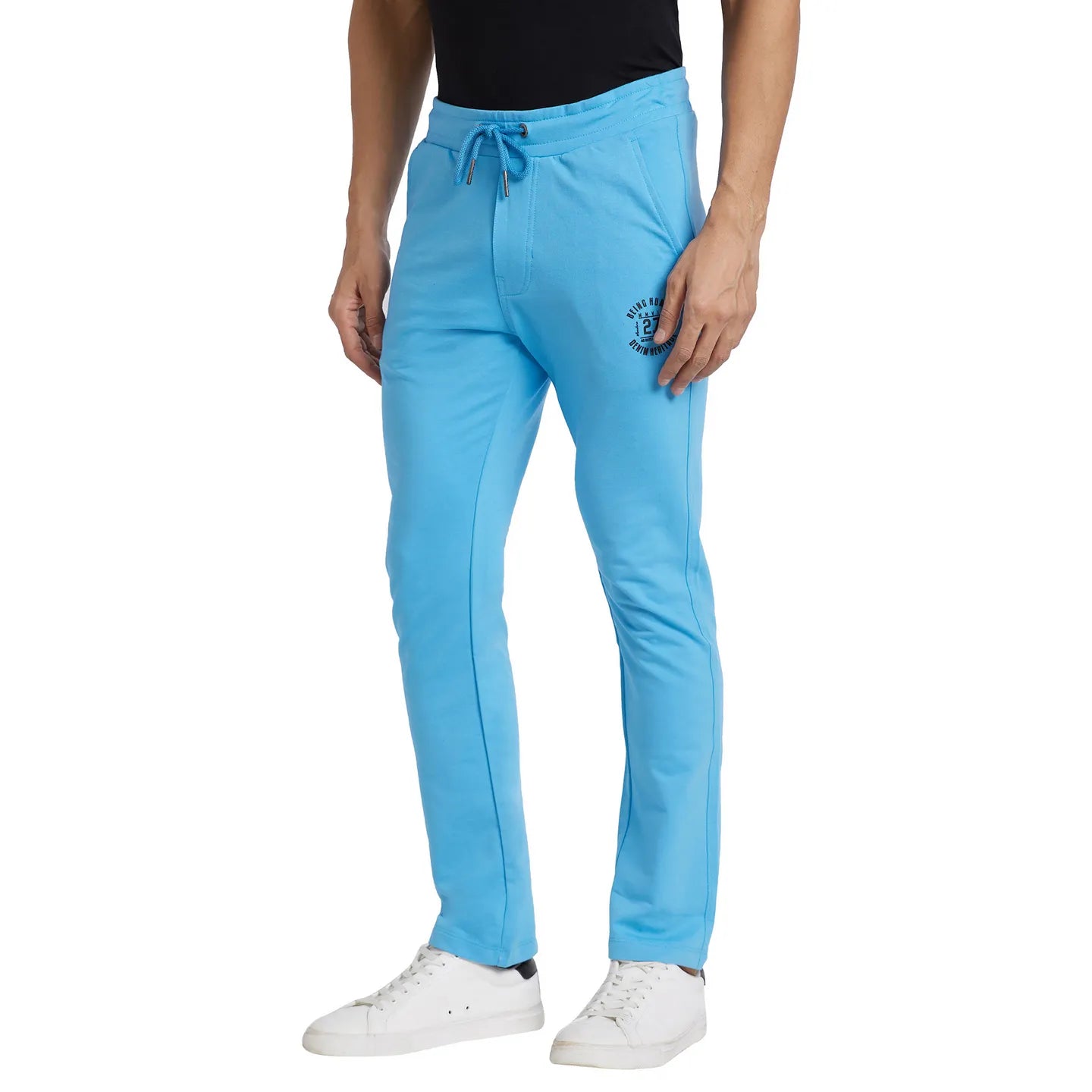 Blue Regular Fit Men's Track Pants by Being Human Clothing