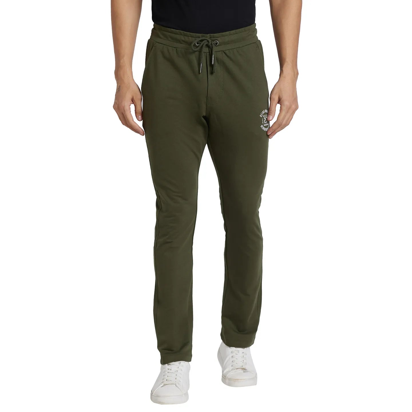 Olive Regular Fit Men's Track Pants by Being Human Clothing