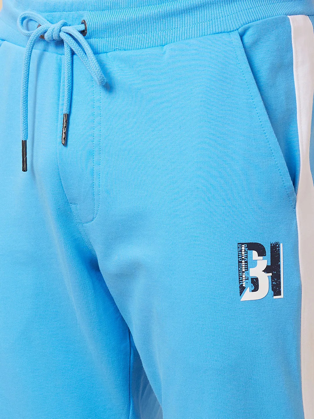 Blue Regular Fit Track Pants For Men By Being Human Clothing