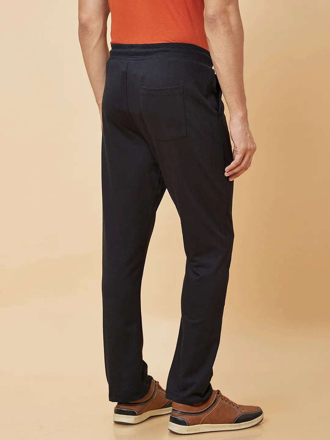 Black Regular Fit Men's Track Pants by Being Human Clothing