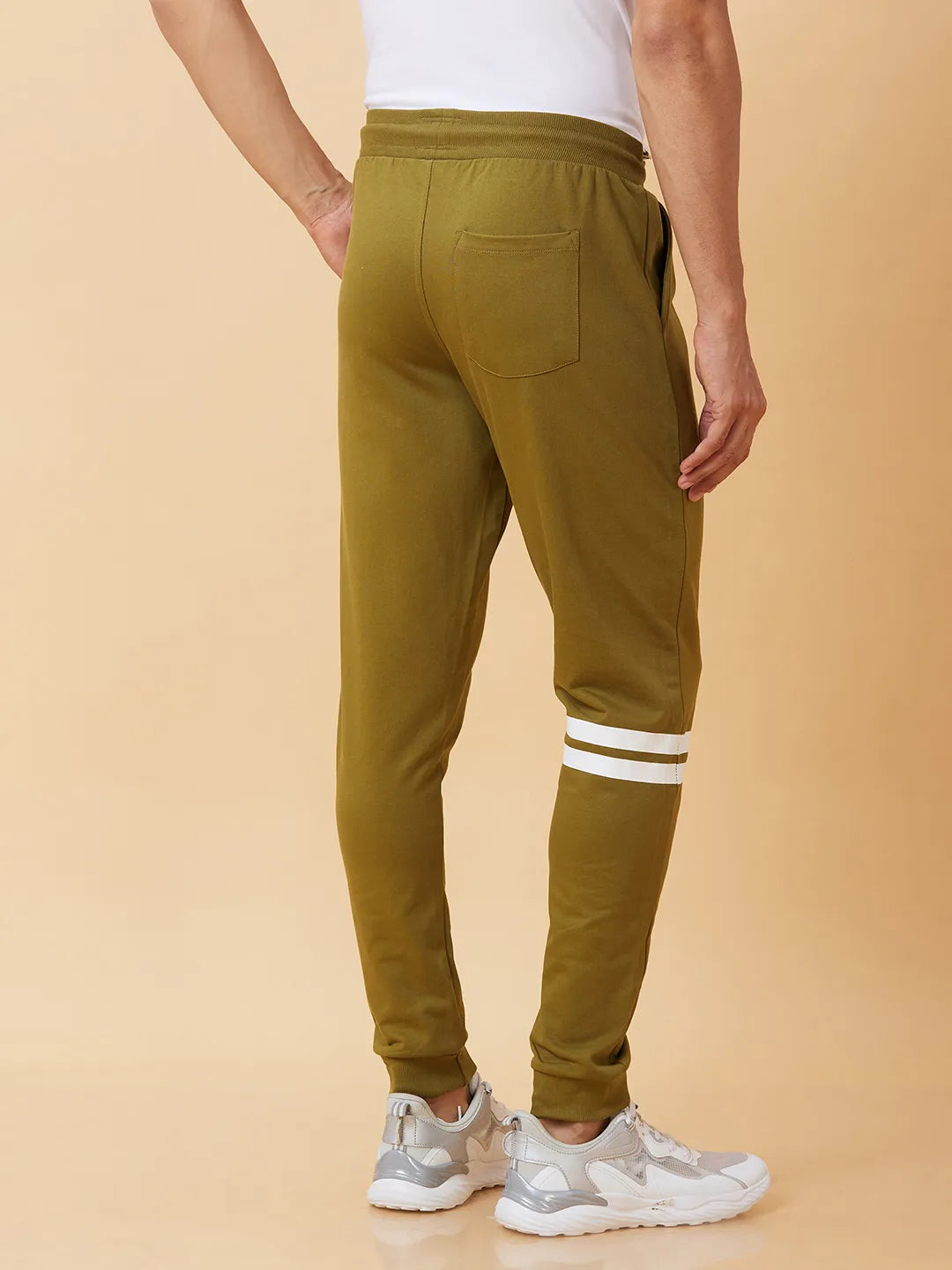 Olive Regular Fit Men's Track Pants by Being Human Clothing