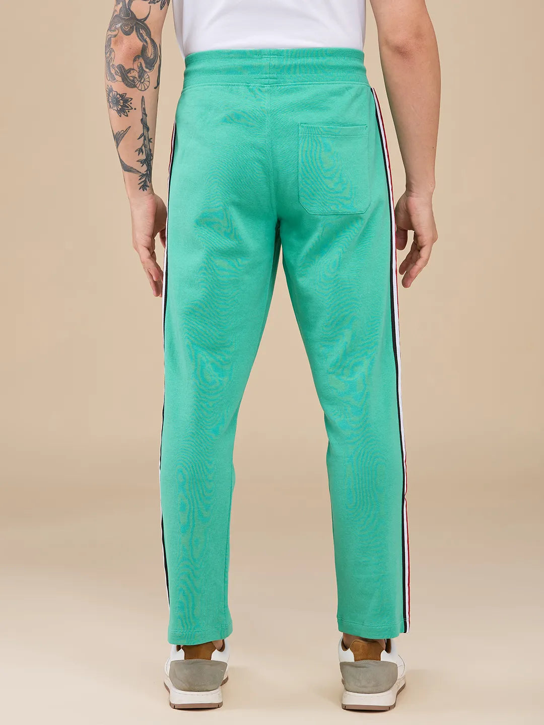 Green Regular Fit Track Pants For Men By Being Human Clothing