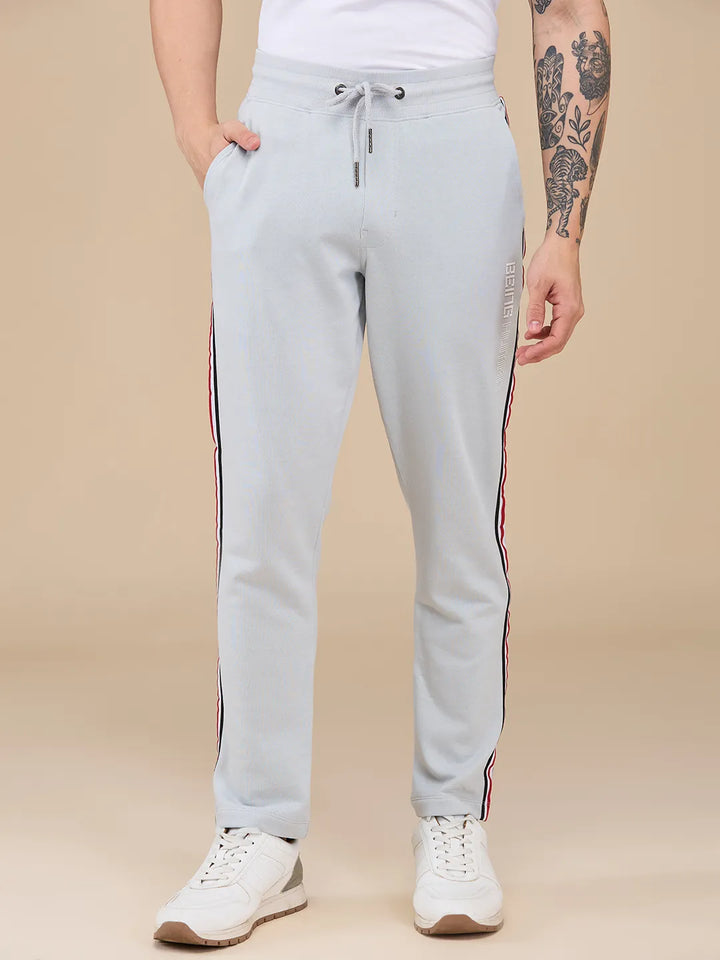 Grey Regular fit Men's Track Pants by Being Human Clothing