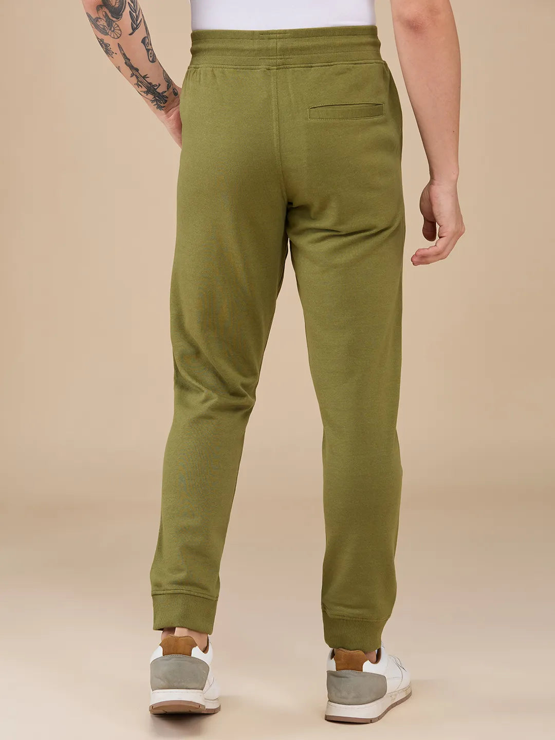 Olive Regular fit Men's Track Pants by Being Human Clothing