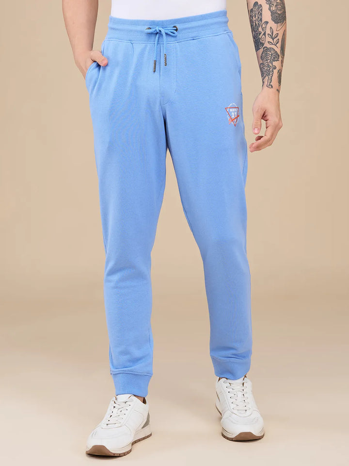 Blue Regular Fit Men's Track Pants by Being Human Clothing