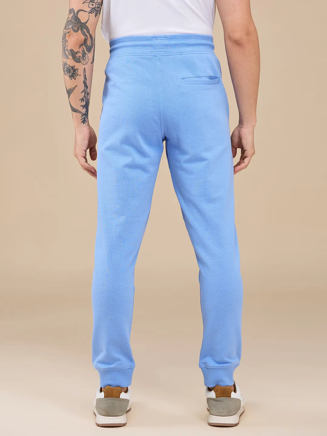 Blue Regular fit Men's Track Pants by Being Human Clothing