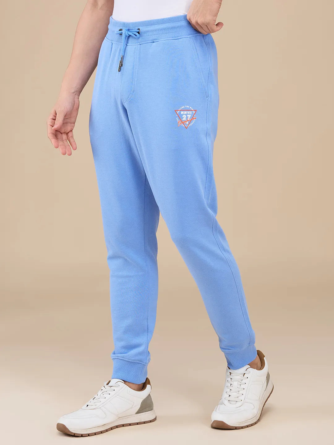 Blue Regular fit Men's Track Pants by Being Human Clothing