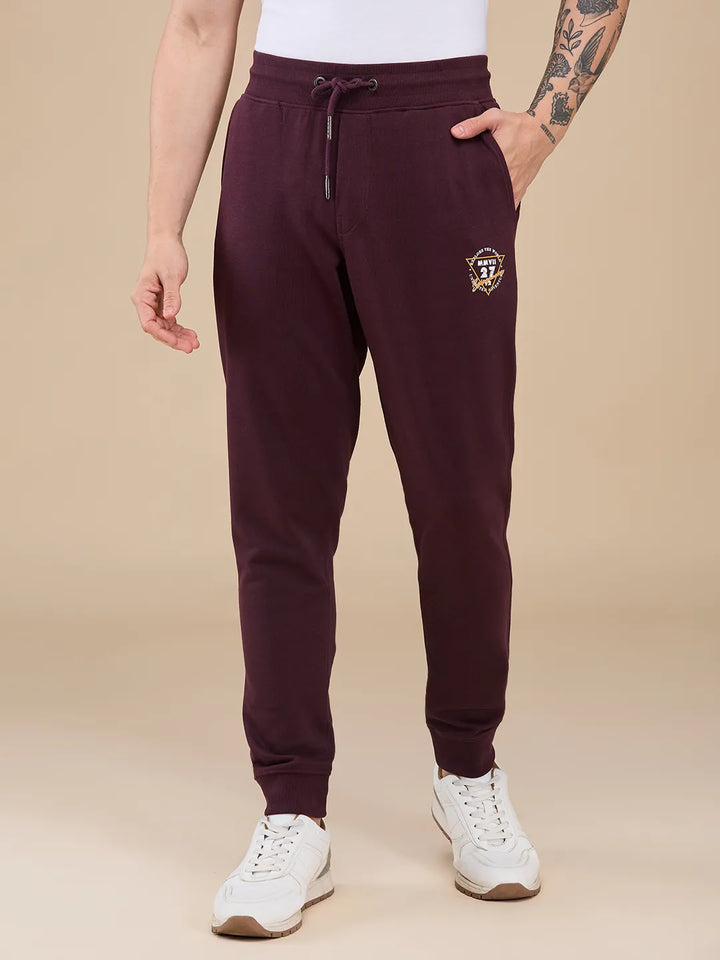Red Regular Fit Men's Track Pants by Being Human Clothing